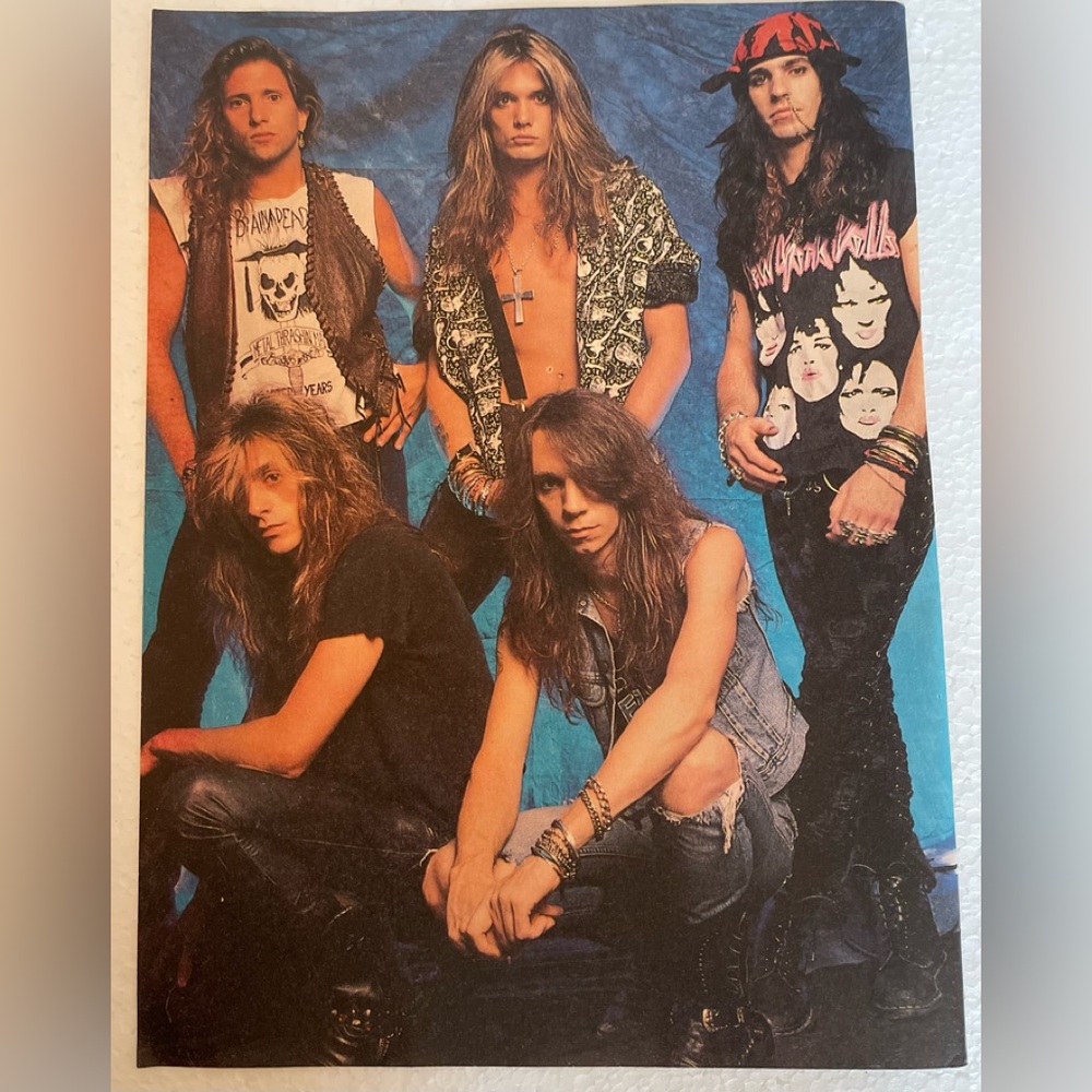 Vintage Skid Row band pinup